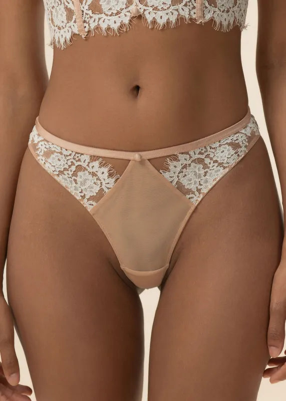 JULIA Sexy Nude Lace Tangas Panties sold by UCA Lingerie