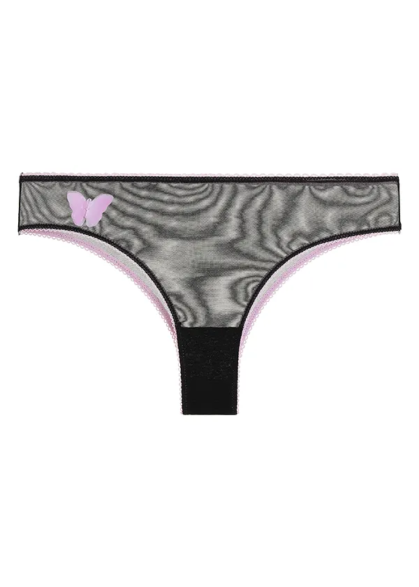 MAGNOLIA Black Sexy Mesh Tanga Panties sold by UCA Lingerie product image thumbnail 5