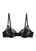FLORA Plus Seductive Underwired Unlined Black Demi Lace Bra sold by UCA Lingerie
