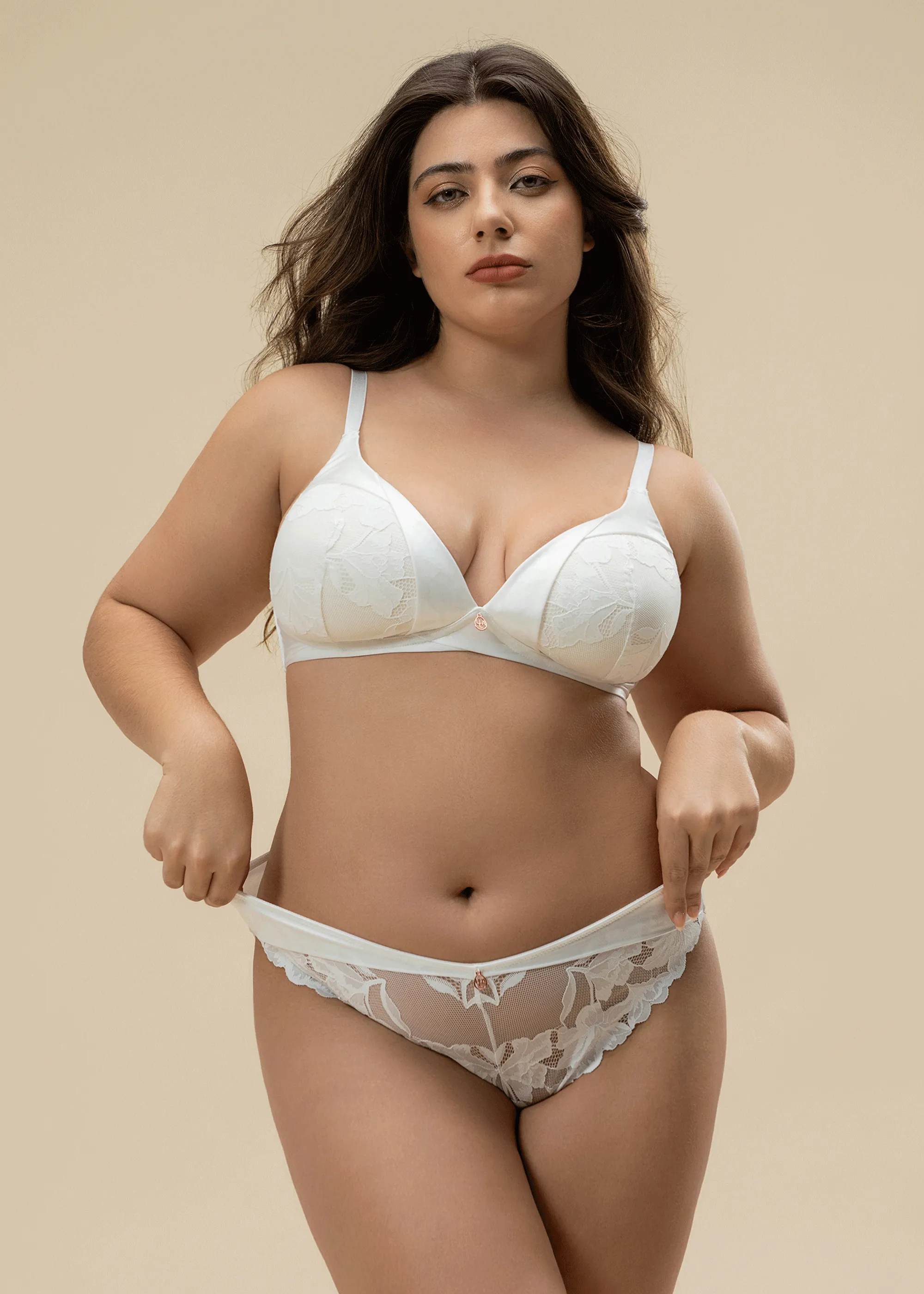 ZILLAH Plus Sexy White Lace Brief Panties sold by UCA Lingerie product image thumbnail 2