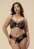 KAREN Plus Black Lace Push-up Underwired Demi Bra with Molded Padded Cup sold by UCA Lingerie