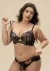 KAREN Plus Black Lace Push-up Underwired Demi Bra with Molded Padded Cup sold by UCA Lingerie