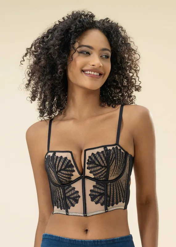 LESLIE Sexy Lace Underwired Corset Top sold by UCA Lingerie