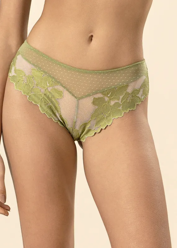 RACHEL Green Lace Boyshort Panties sold by UCA Lingerie