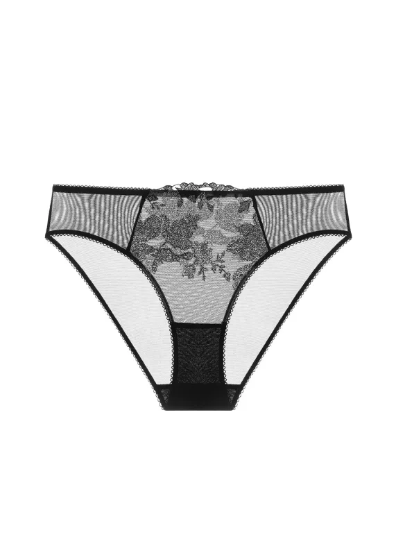 GEMMA Plus Black Lace Hipster Panties In Embroidery sold by UCA Lingerie