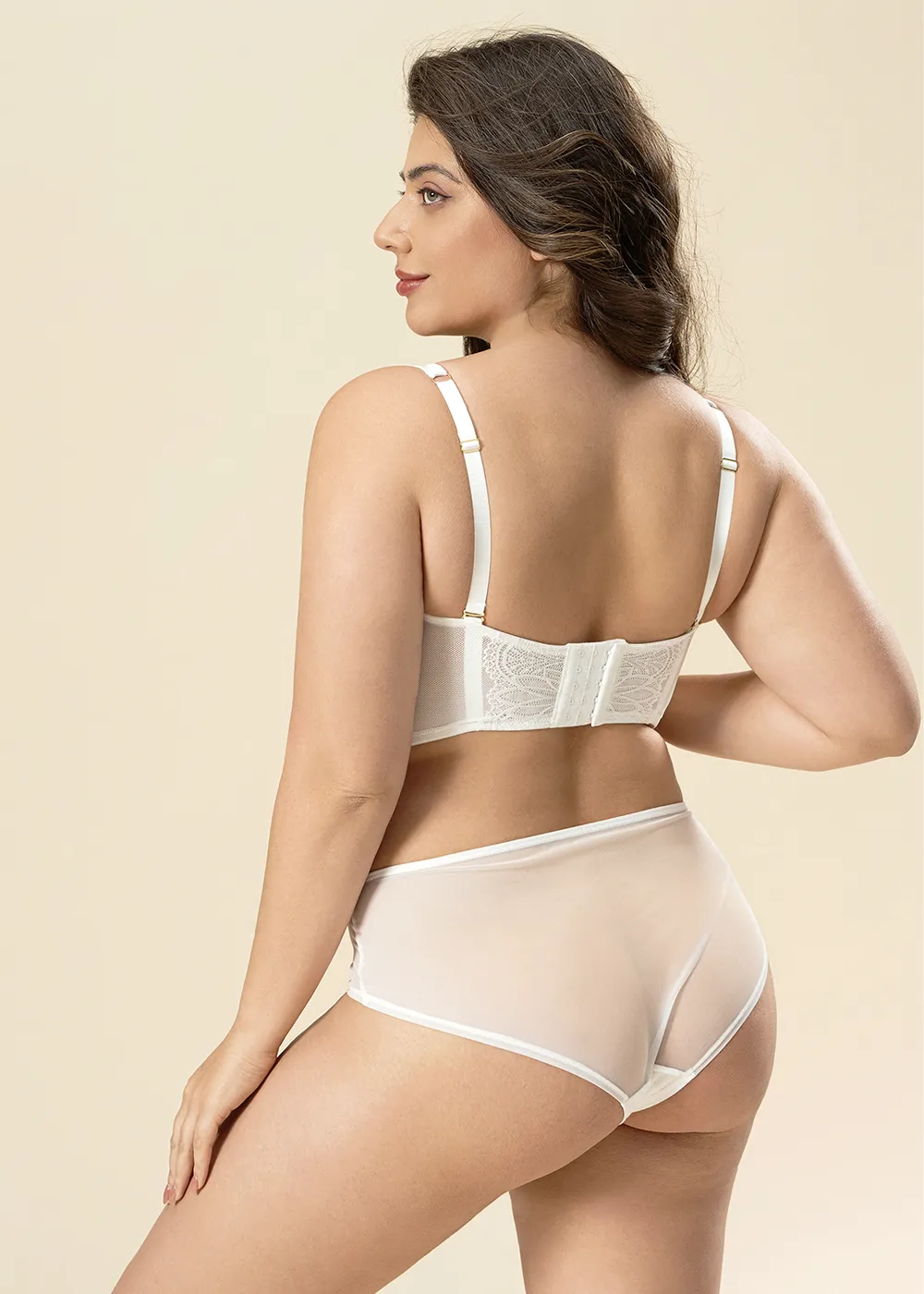 ABIGAIL Plus Leaf-Pattern Lace Boyshorts sold by UCA Lingerie product image thumbnail 4