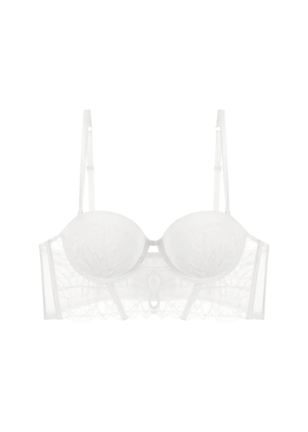ABIGAIL Plus Lace Balconette Demi Long Bra With Molded Cup sold by UCA Lingerie product image thumbnail 5