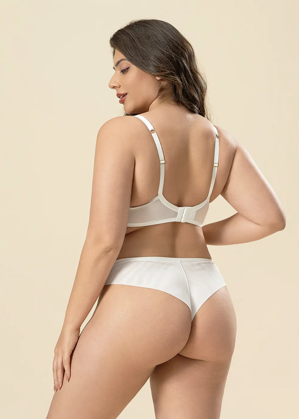 DARLEEN Plus Seductive Leaf-Pattern Lace Tanga Panties sold by UCA Lingerie product image thumbnail 3