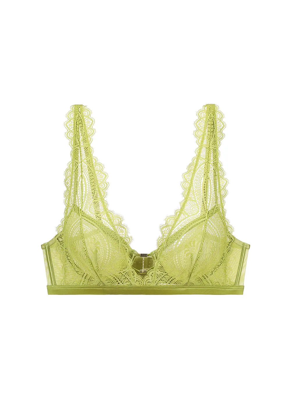 CONNIE Sexy Green Lace Underwired Unlined Plunge Bra sold by UCA Lingerie product image thumbnail 5