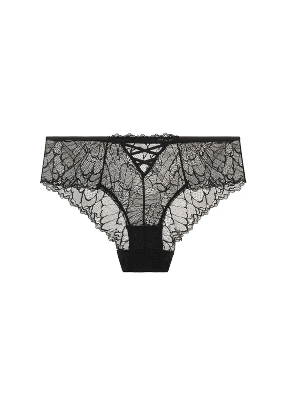 JENNIFER Plus Sexy Black Recycled Lace Boyshort Panties sold by UCA Lingerie