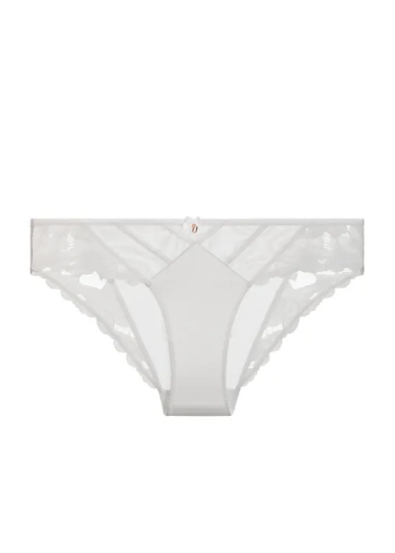 FLORA Plus Floral White Lace Brief Panties sold by UCA Lingerie