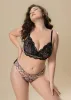 CHIARA Plus Seductive Lace Wireless Plunge Bra With Snake Print sold by UCA Lingerie