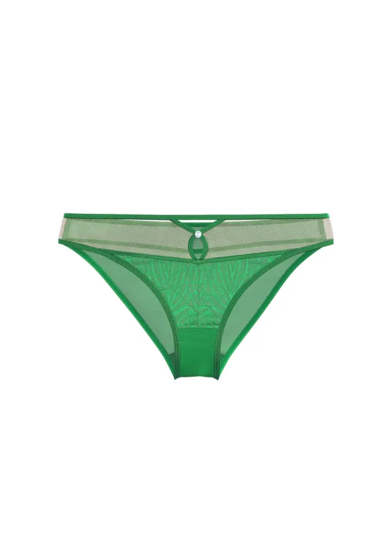 KALINA Plus Green Lace Briefs with Keyhole Detail sold by UCA Lingerie