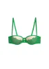 KALINA Green Leaf-Patterned Lace Underwired Balconette Demi Bra sold by UCA Lingerie
