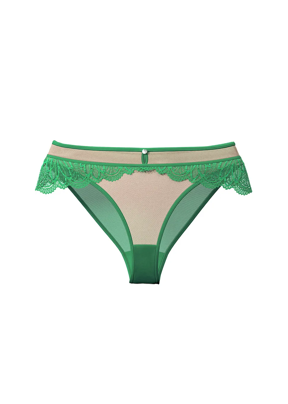 KIRA Green Lace Briefs With Leaf- Pattern Waist sold by UCA Lingerie product image thumbnail 5