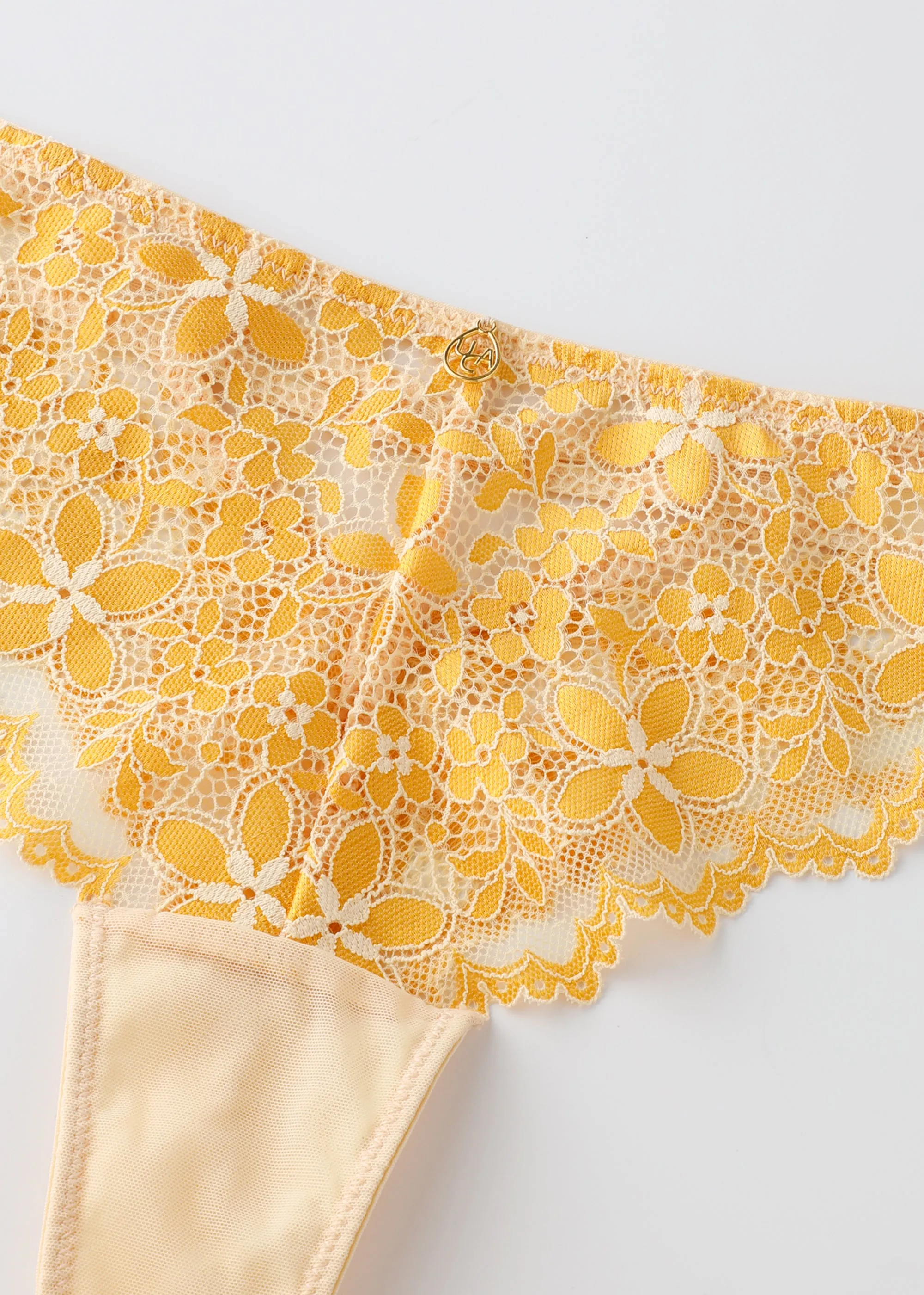 ROSALIE Yellow Lace Plus Bra & Panty Set sold by UCA Lingerie product image thumbnail 4