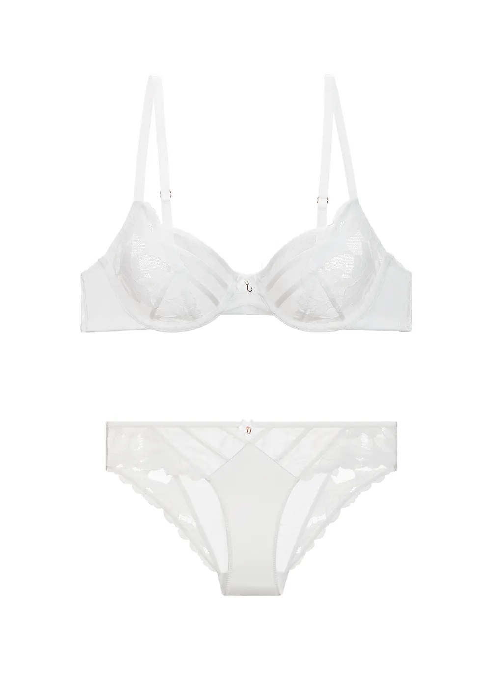 FLORA White Seductive Lace Lingerie Set sold by UCA Lingerie product image thumbnail 5