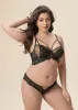 BELLA Black Lace Plus Bra & Panty Set sold by UCA Lingerie