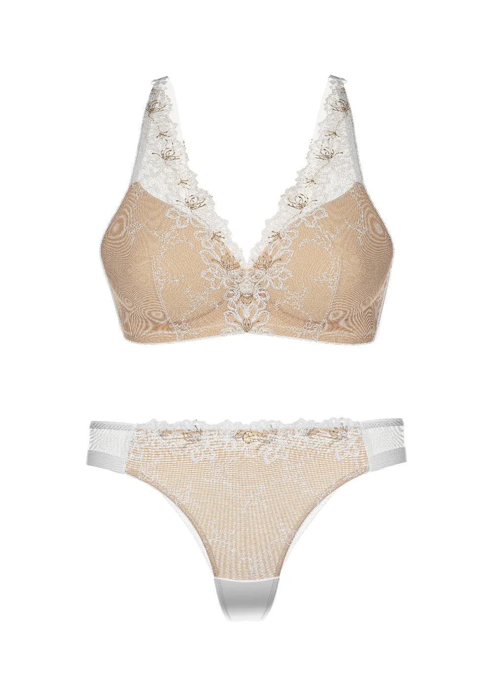 JESSA White Lace Plus Bra & Panty Set sold by UCA Lingerie product image thumbnail 5