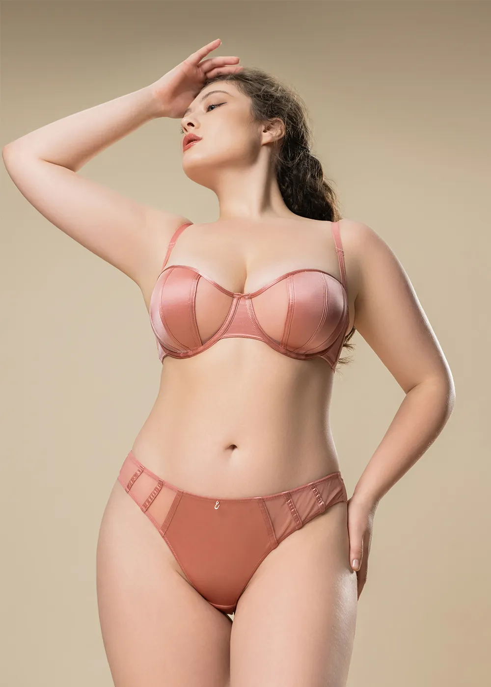 AVA Plus Sexy Pink Mesh Tanga Panties sold by UCA Lingerie product image thumbnail 3