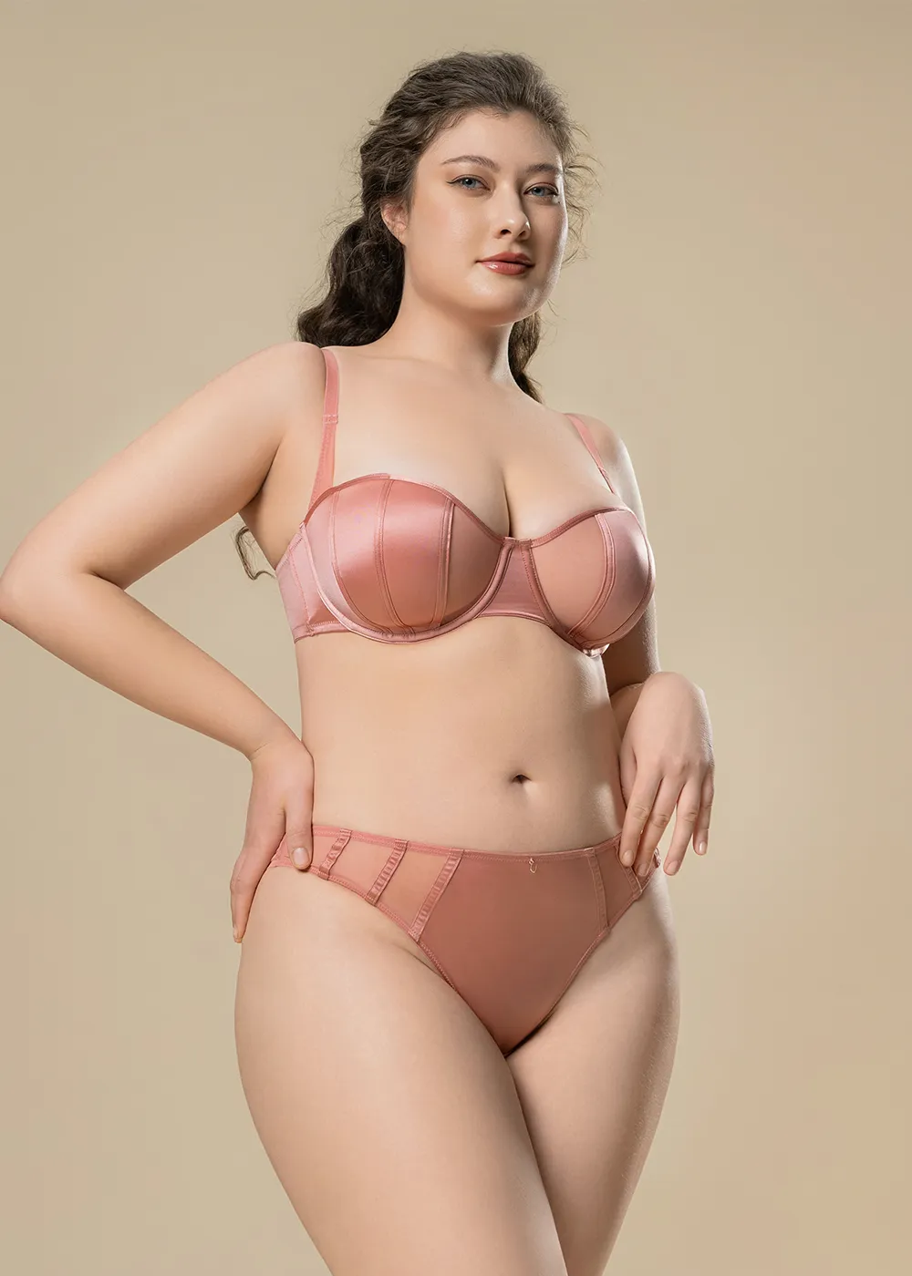 AVA Plus Sexy Pink Mesh Tanga Panties sold by UCA Lingerie product image thumbnail 2