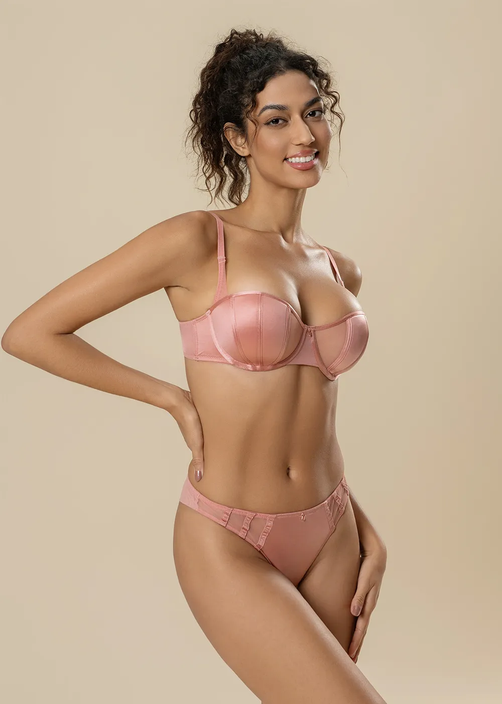 AVA Sexy Pink Mesh Tanga Panties sold by UCA Lingerie product image thumbnail 4