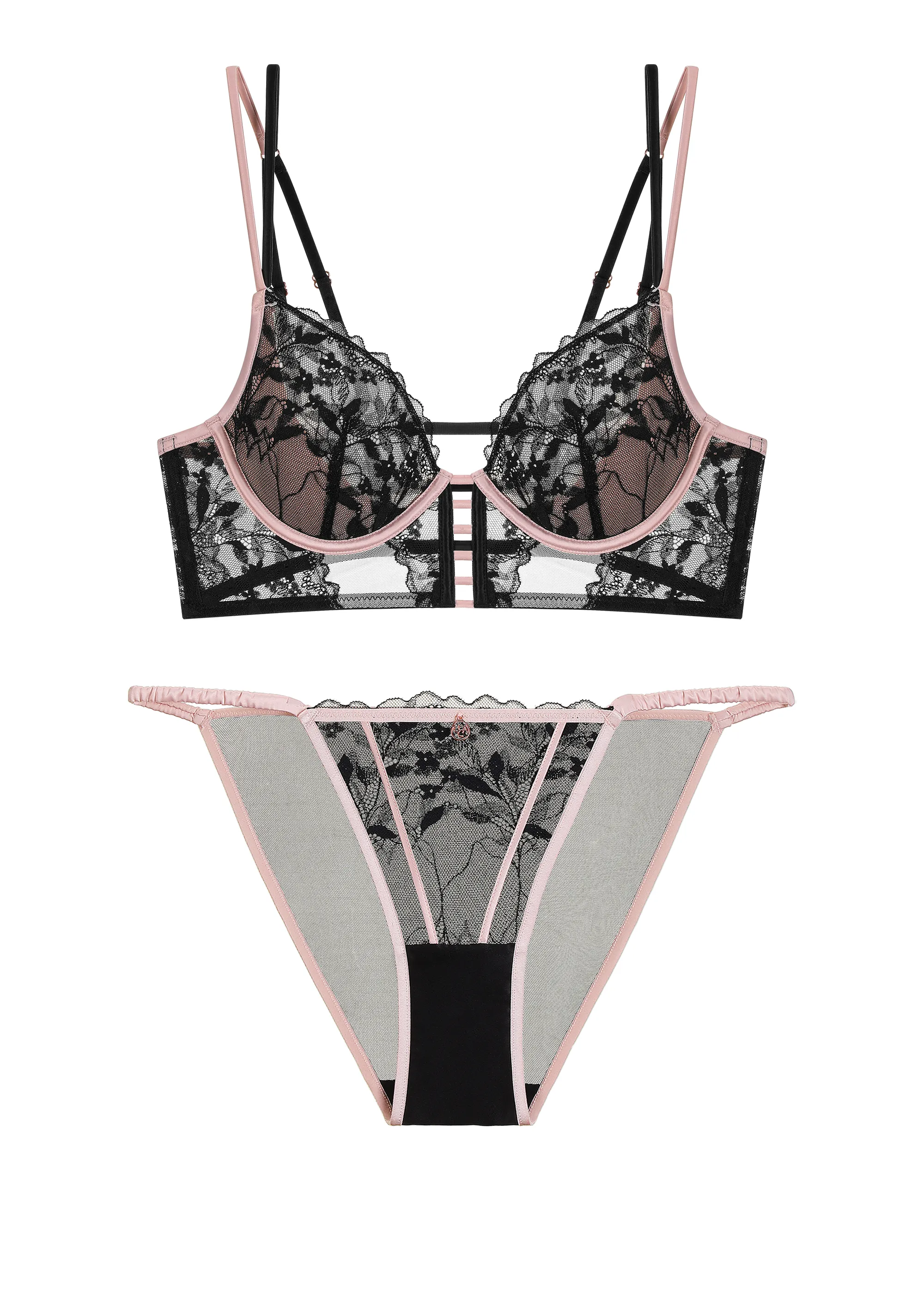 ELSA Black Lace Plus Bra & Panty Set sold by UCA Lingerie product image thumbnail 5