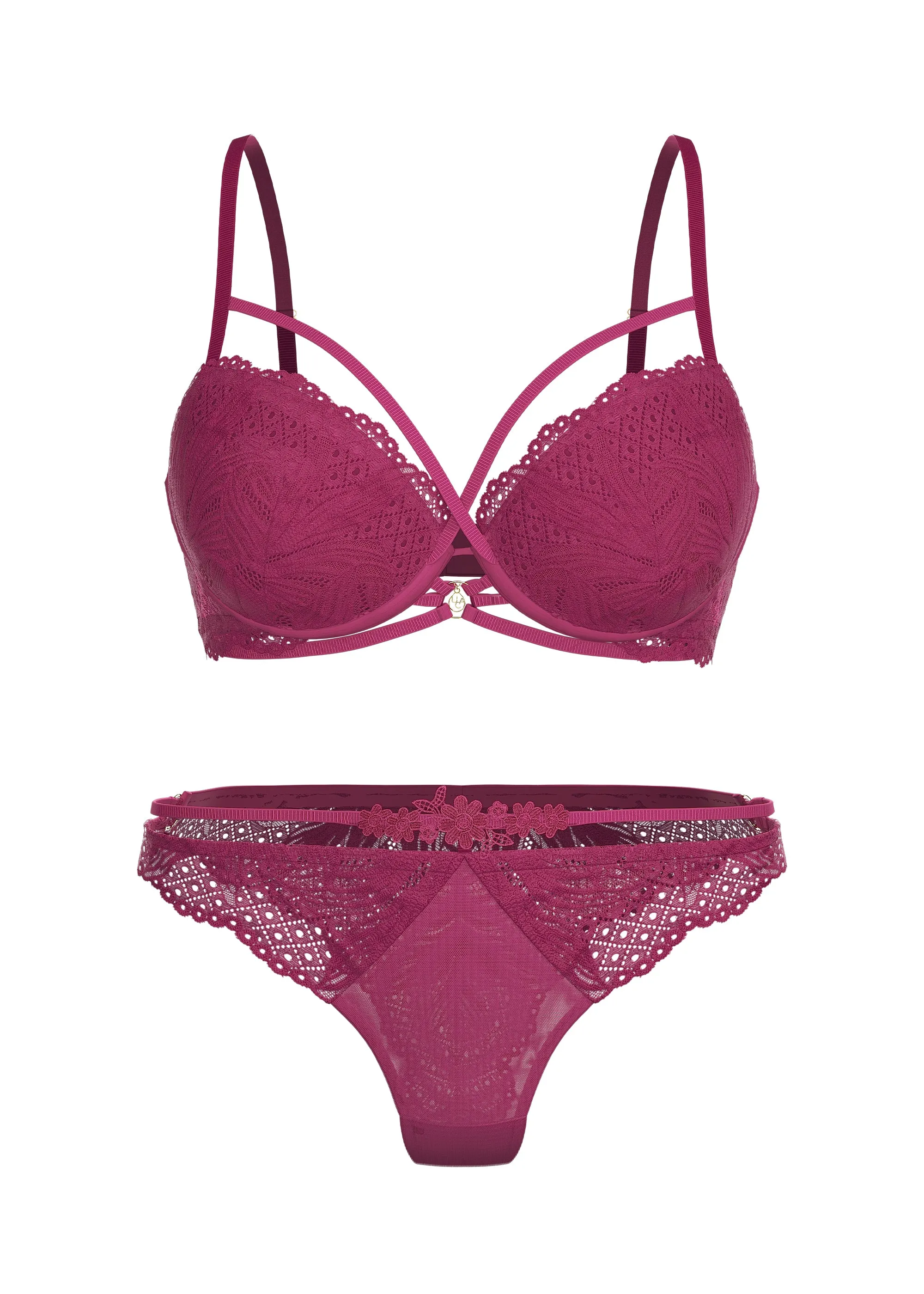 LYRA Red Lace Plus Bra & Panty Set sold by UCA Lingerie product image thumbnail 5