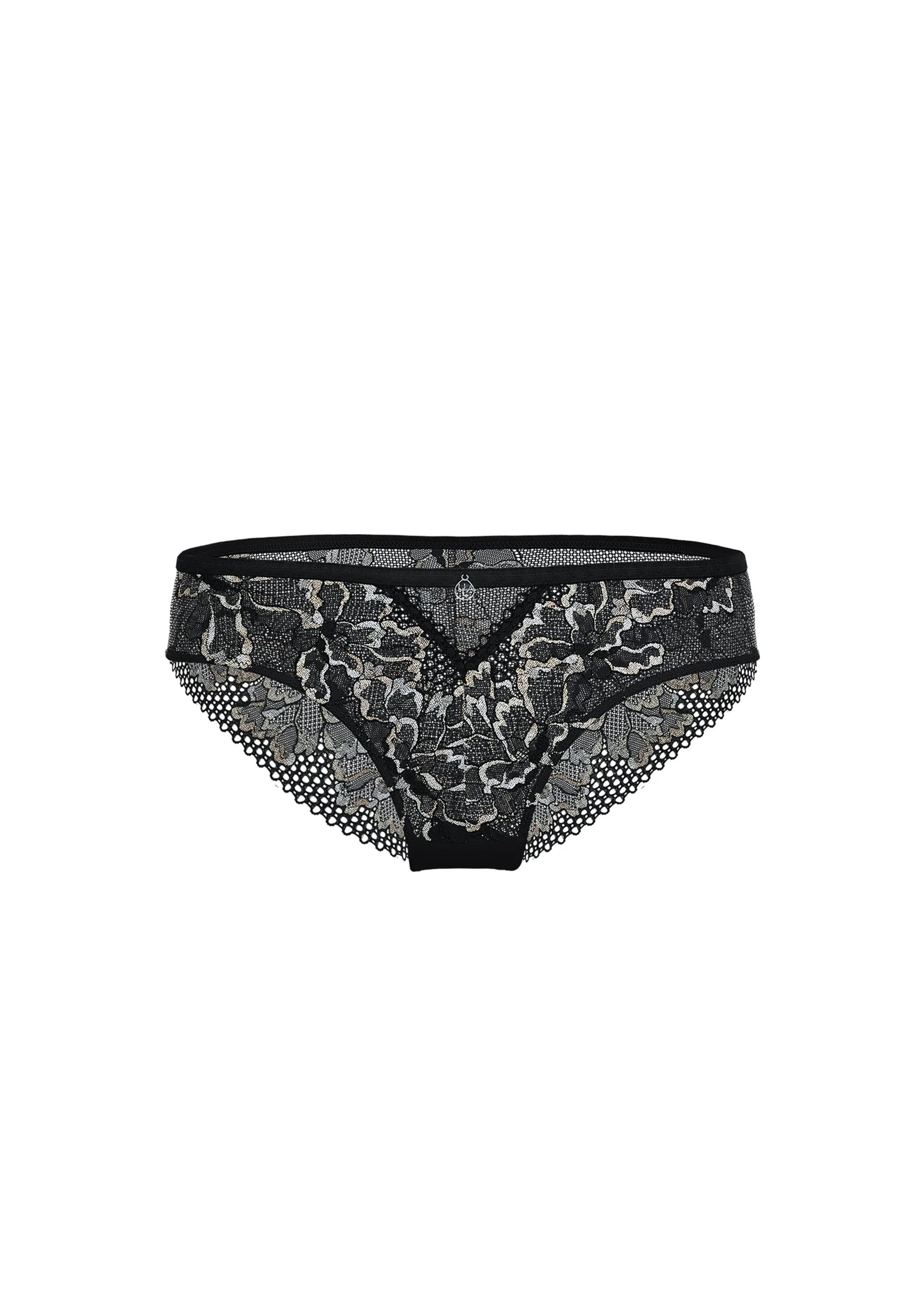 ROWAN Black Metallic Lace Brief Panties sold by UCA Lingerie product image thumbnail 5