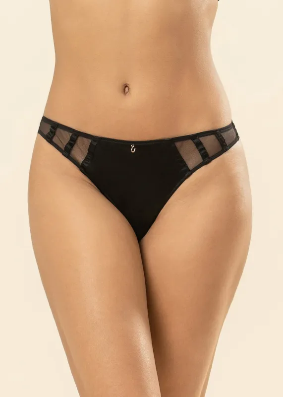 AVA Sexy Black Mesh Tanga Panties sold by UCA Lingerie