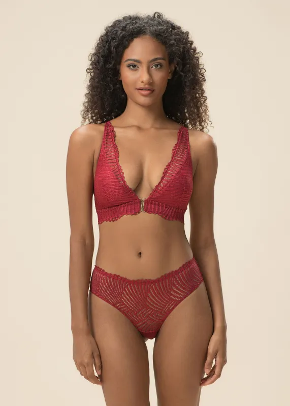 MILANO Red Lace Bra & Plus Panty Set sold by UCA Lingerie