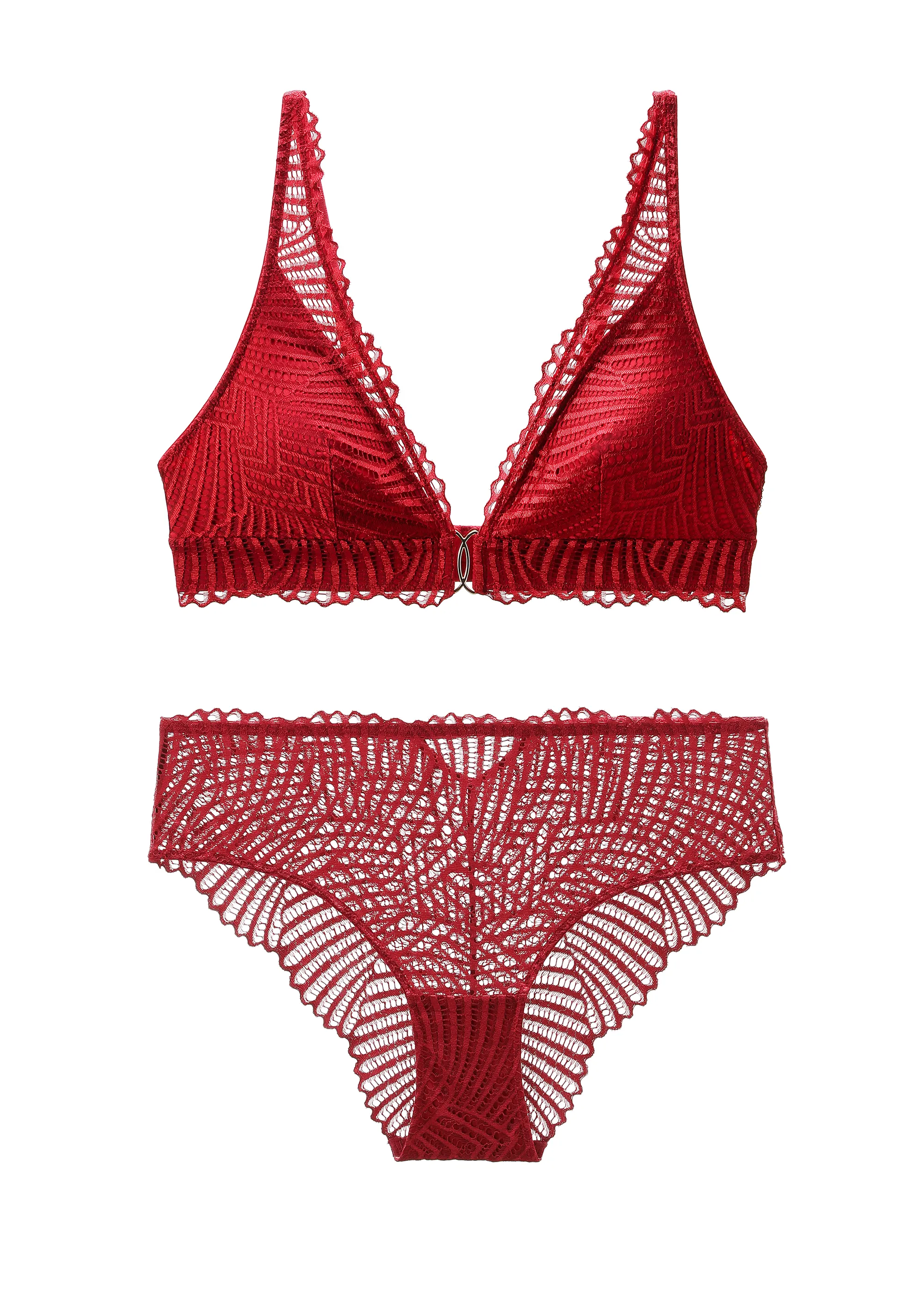 MILANO Plus Red Lace Lingerie Set sold by UCA Lingerie product image thumbnail 5