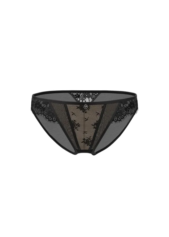 MAEVE Plus Black Eyelash Lace Brief Panties sold by UCA Lingerie
