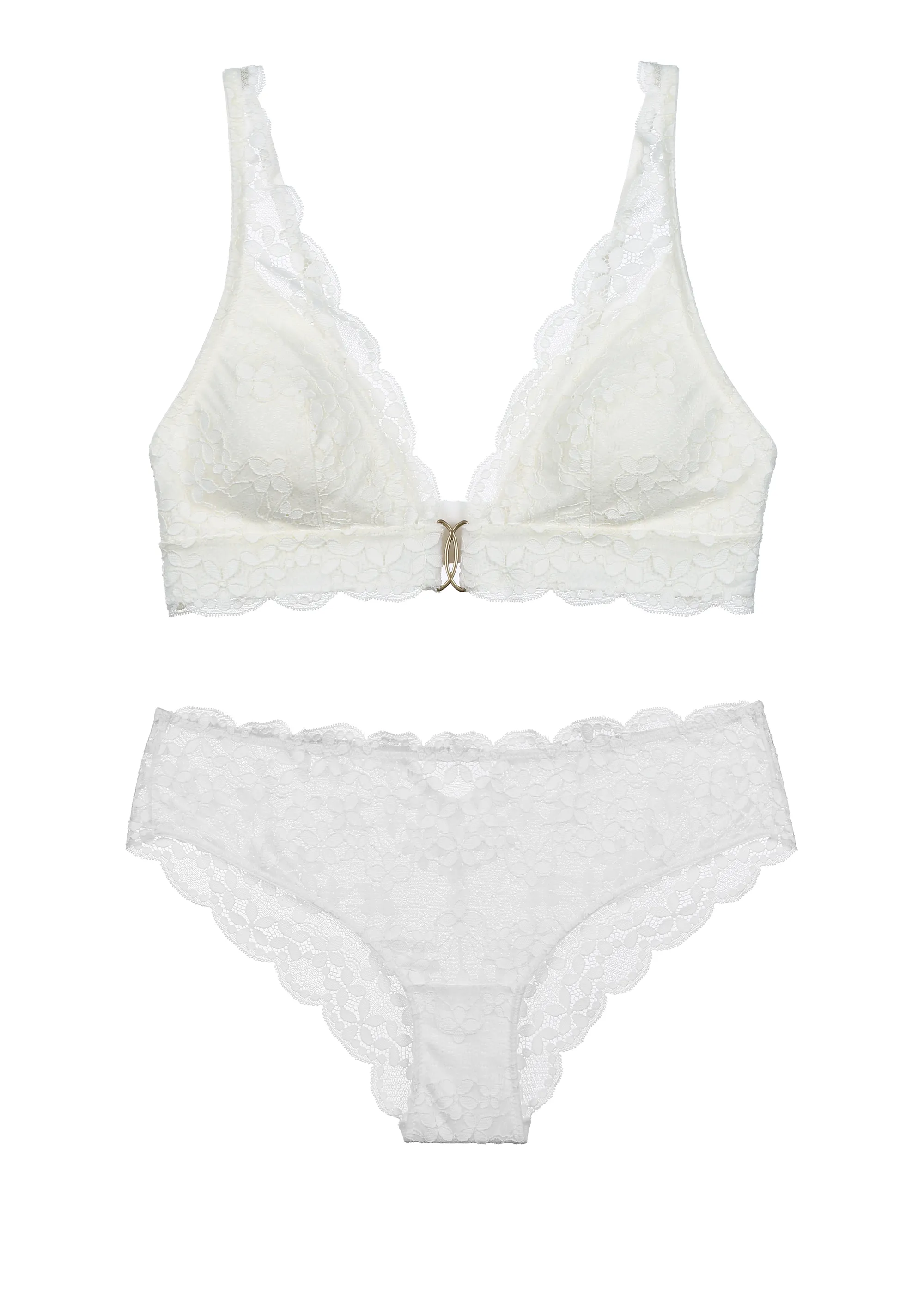 MIA Off White Lace Bra & Plus Panty Set sold by UCA Lingerie product image thumbnail 5