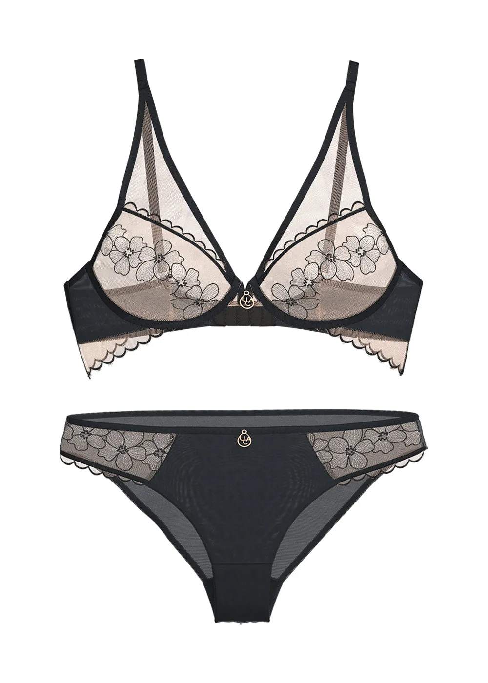 CLARIBEL Nude Black Lace Lingerie Set sold by UCA Lingerie product image thumbnail 5