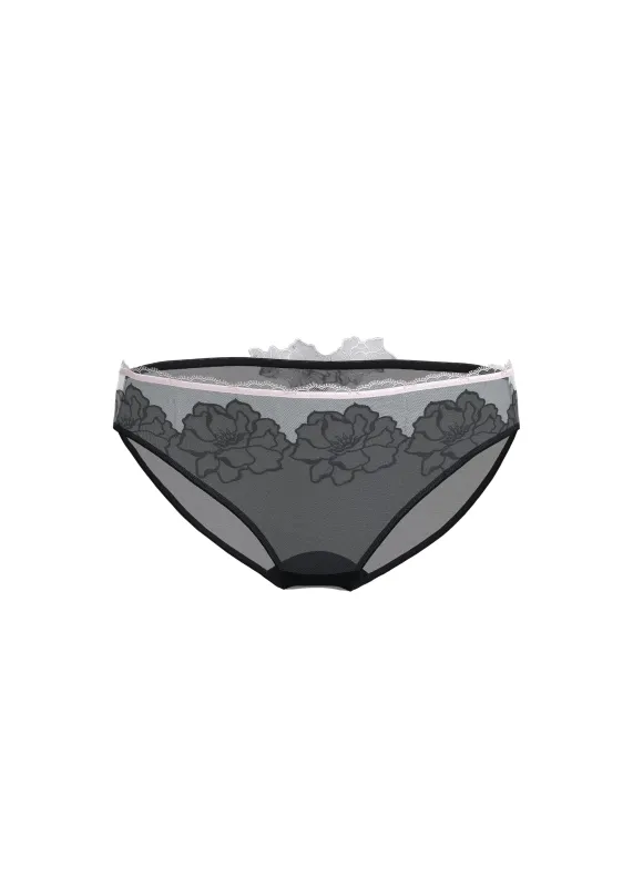 LUMI Plus Embroidery Lace Brief Panties With Removable Sequin Flowers sold by UCA Lingerie