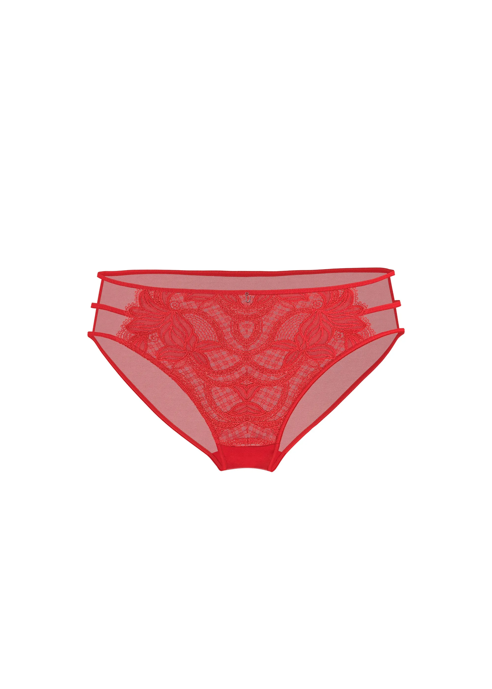 BLAIR Red Floral Lace Brief Panties with Shining Embroidery sold by UCA Lingerie product image thumbnail 5