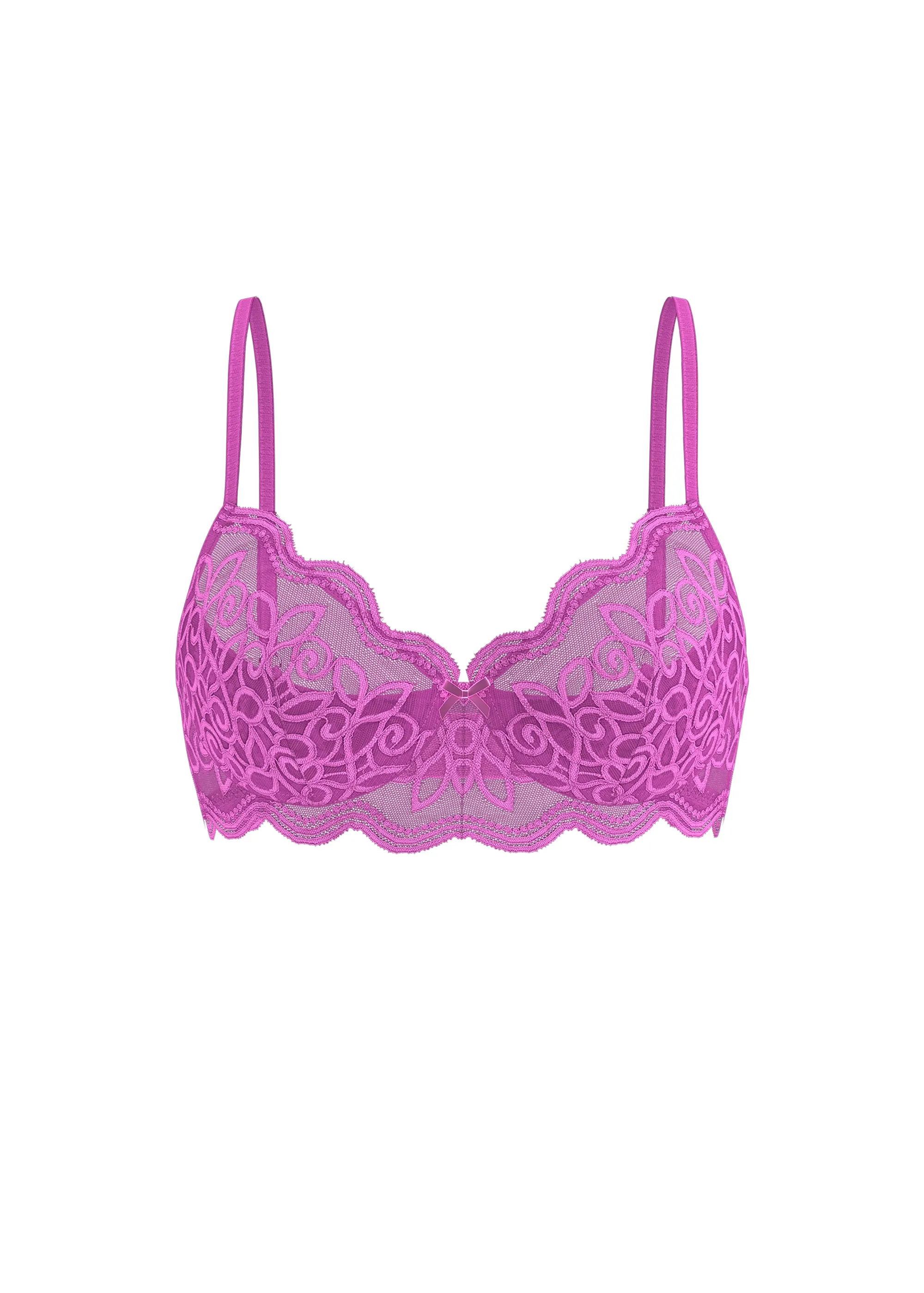 SASHA Fushia Floral Lace Wired Soft Pads Bra sold by UCA Lingerie product image thumbnail 5