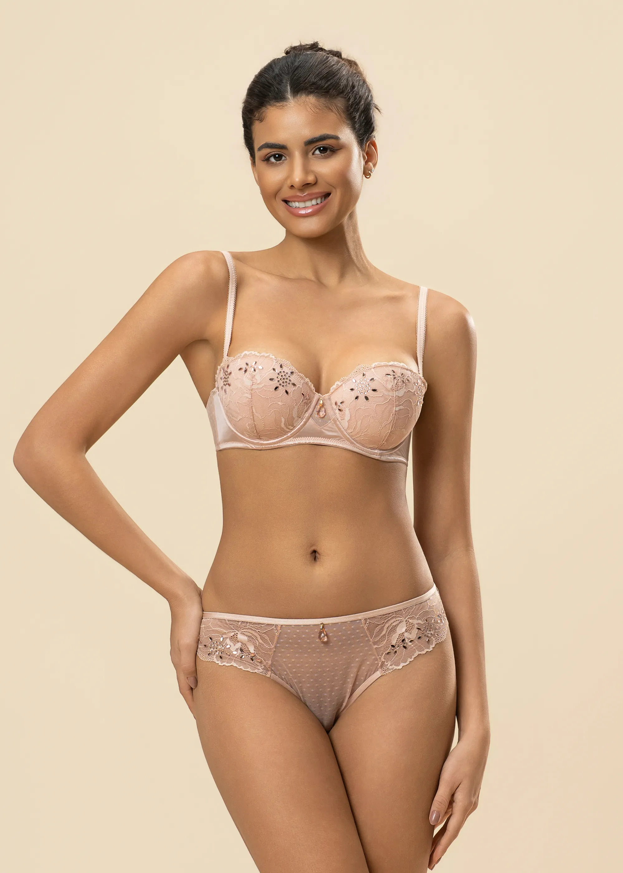 VALERIE Sparkling Soft Beige Brief Panties sold by UCA Lingerie product image thumbnail 2