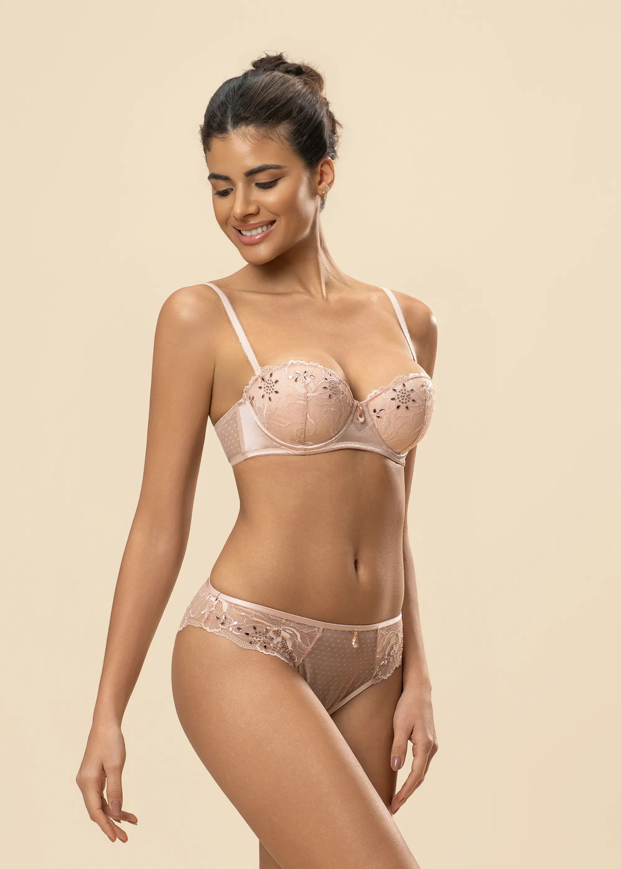 VALERIE Sparkling Soft Beige Brief Panties sold by UCA Lingerie product image thumbnail 4