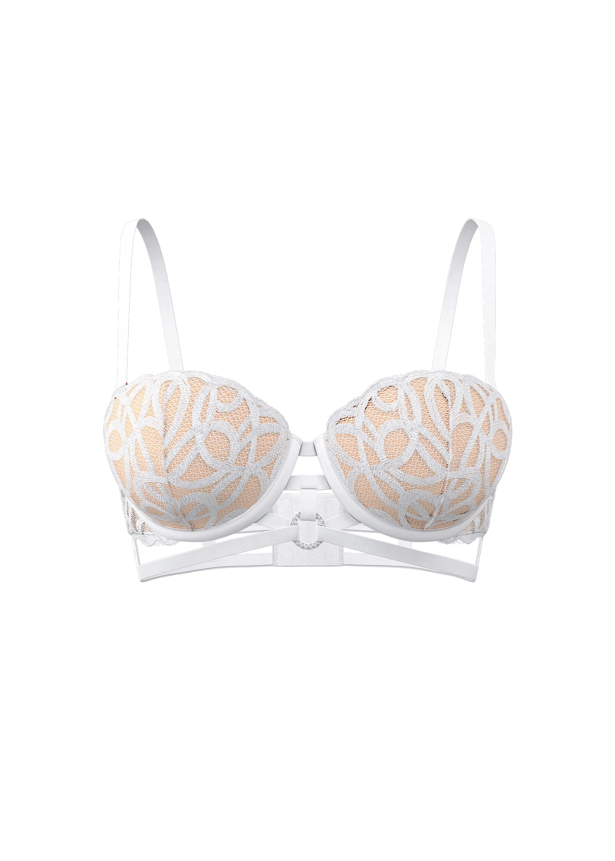 RORA Plus White Lace Wired Balconette Bra sold by UCA Lingerie product image thumbnail 5