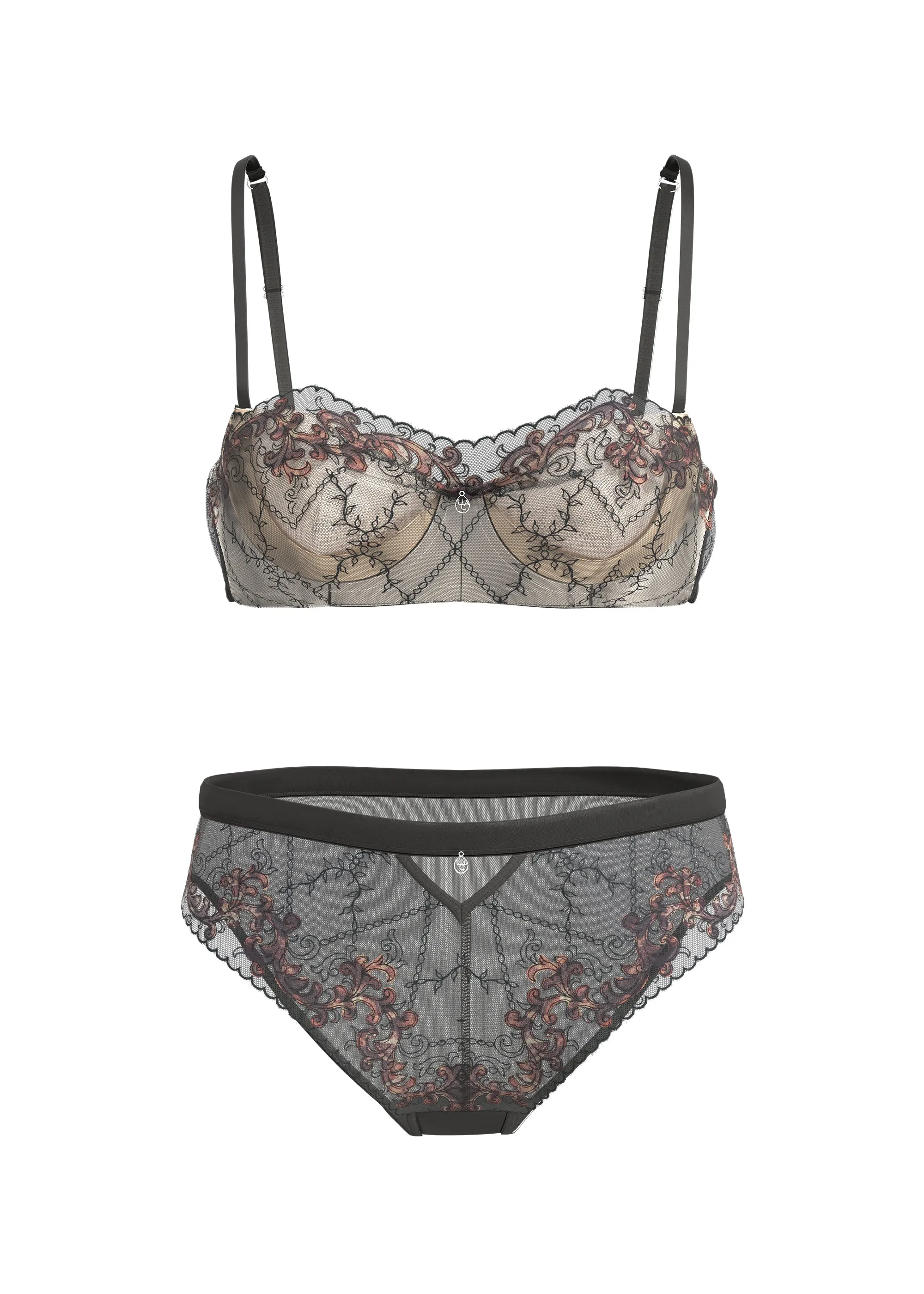 CYNTHIA Leopard Embroidery Plus Bra & Panty Set sold by UCA Lingerie product image thumbnail 5