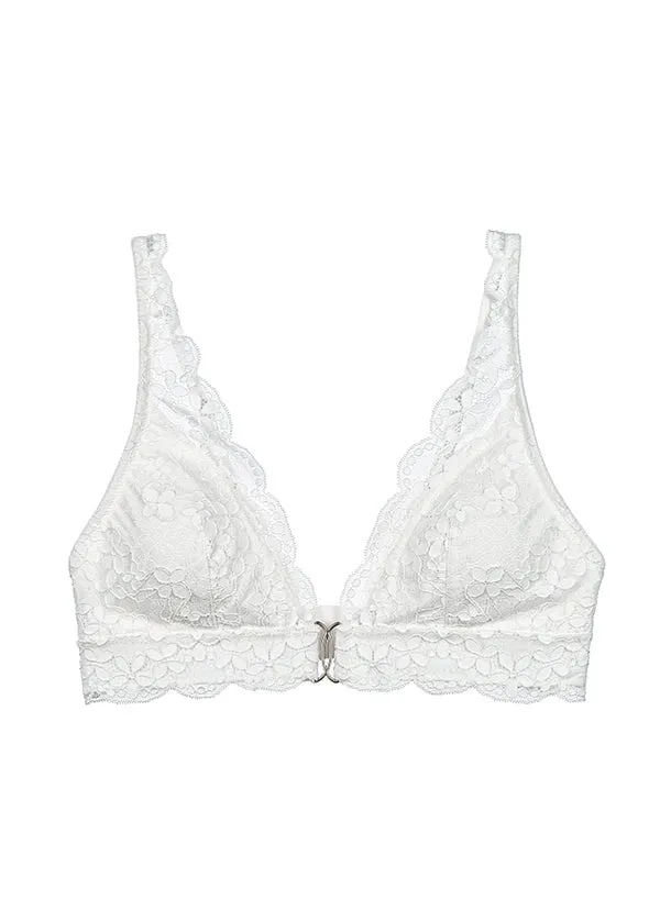 MIA Plus Wireless Off White Lace Bralettes in Triangle Cup sold by UCA Lingerie product image thumbnail 5