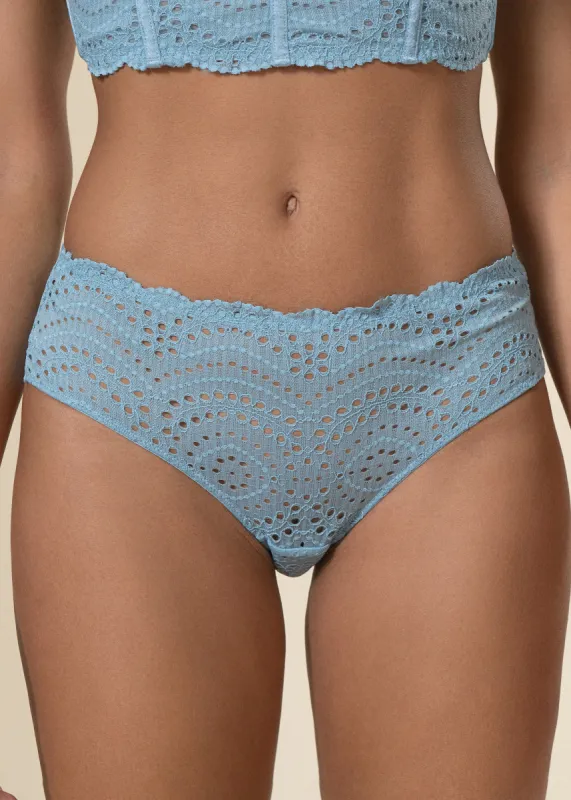 LILITH Seductive Blue Lace Brief Panties sold by UCA Lingerie