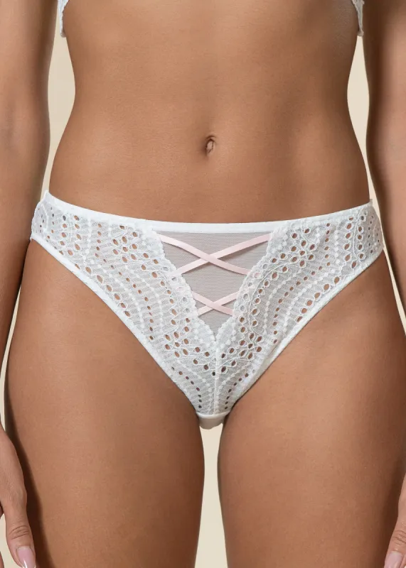 ARIA Seductive White Lace Brief Panties sold by UCA Lingerie