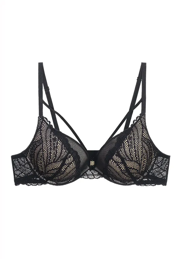 DAHLIA Plus Seductive Black Underwired Plunge Lace Demi Bra sold by UCA Lingerie product image thumbnail 5
