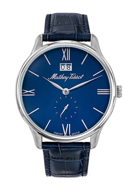 Edmond Leather H1886QABU made by Mathey-Tissot