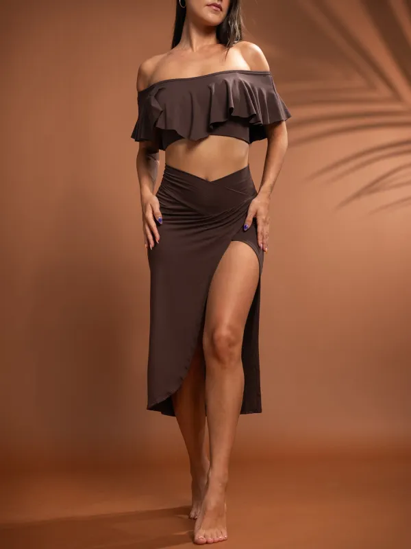 Rhea Skirt - Cacao sold by The Royal Codes