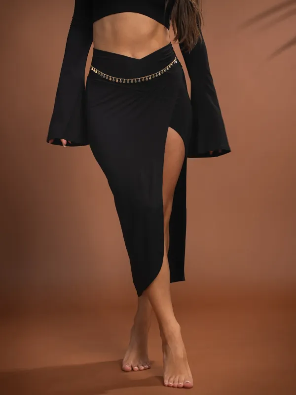 Rhea Skirt - Black Onyx sold by The Royal Codes