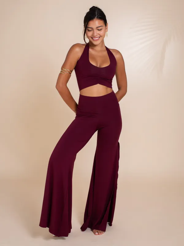 Juno Slit Pant - Cherry Stone sold by The Royal Codes